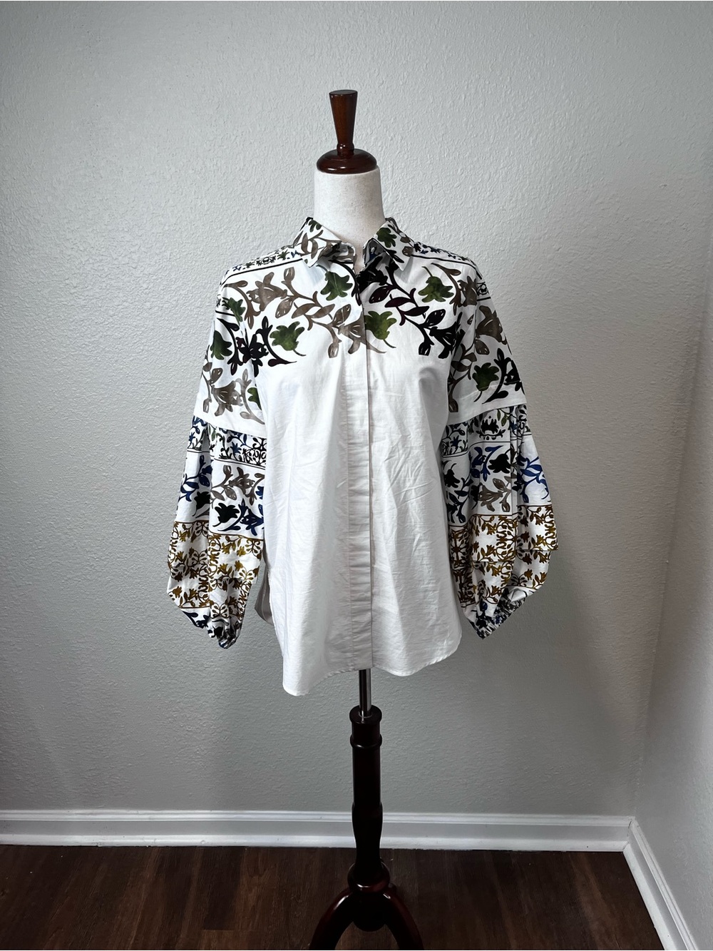 Silvia Tcherassi Floral Button Up Blouse Size Medium